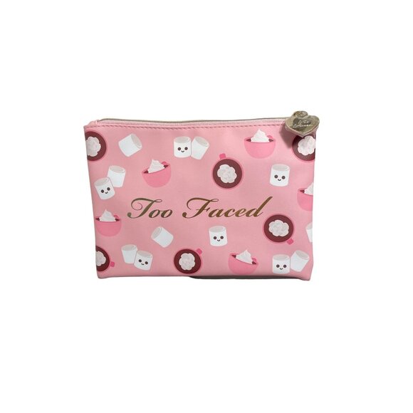 Too Faced Pink Cosmetic Bag With Zipper - Picture 1 of 3